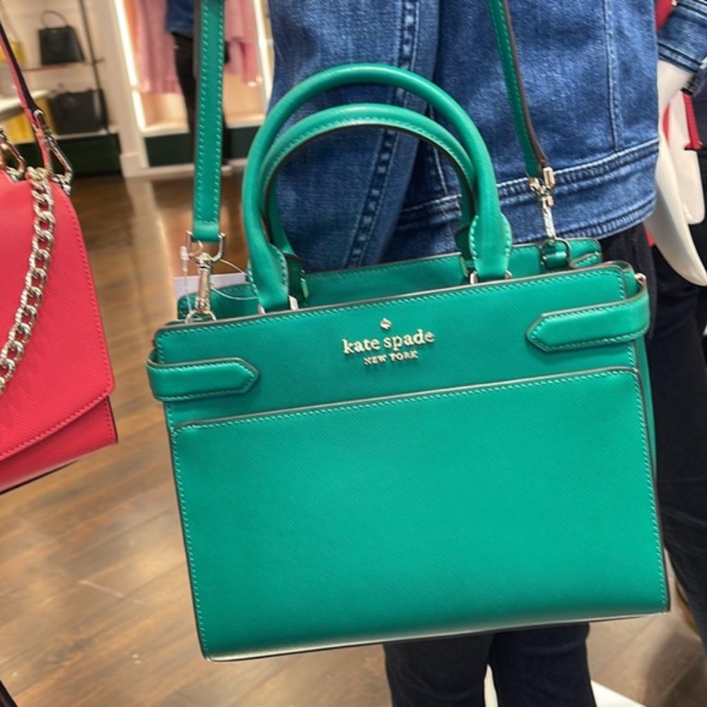 Kate Spade Staci Medium Satchel Green Bean - Picture 15 of 16